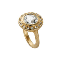 ADELINE Gold White Sapphire and Diamond Ring