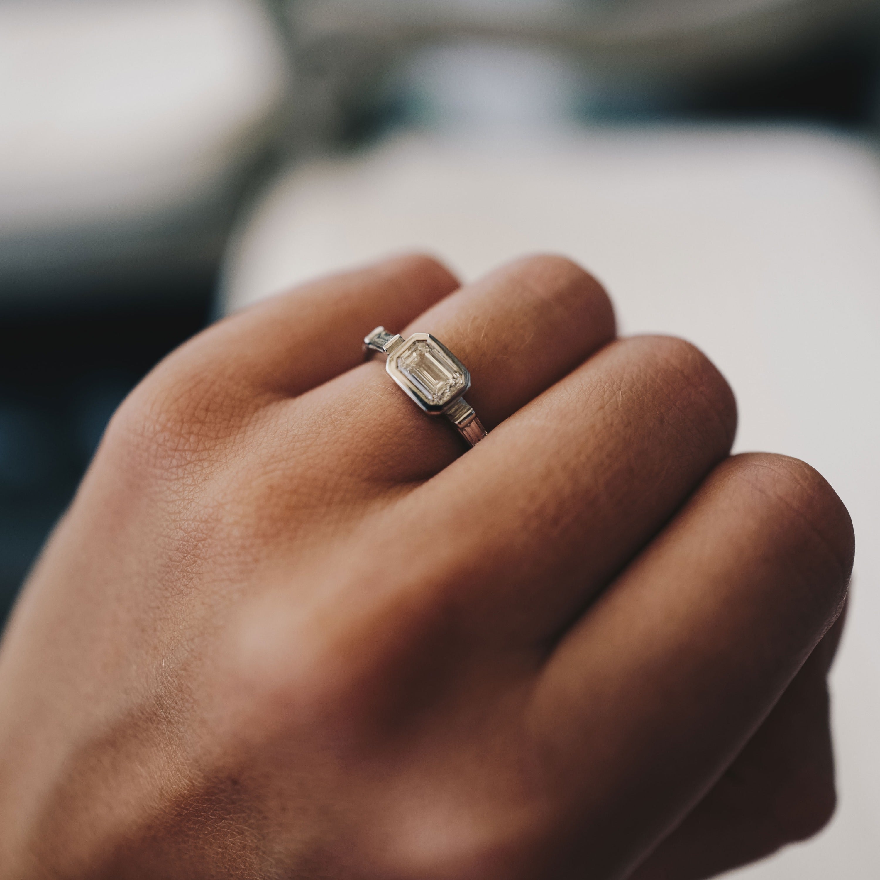 AMARA Platinum Diamond Ring