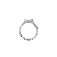 Silver Grade B Aquamarine Baby Treasure Ring