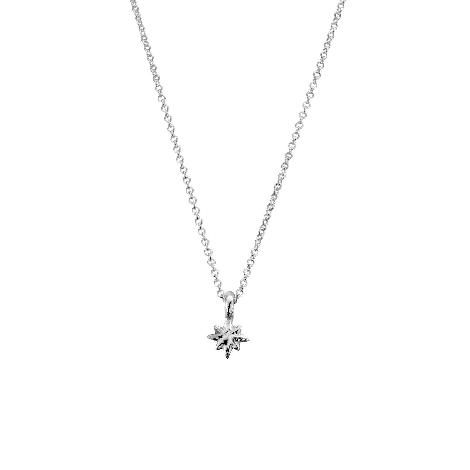 Children's Silver Baby North Star Necklace