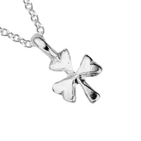 Children's Silver Baby Shamrock Necklace
