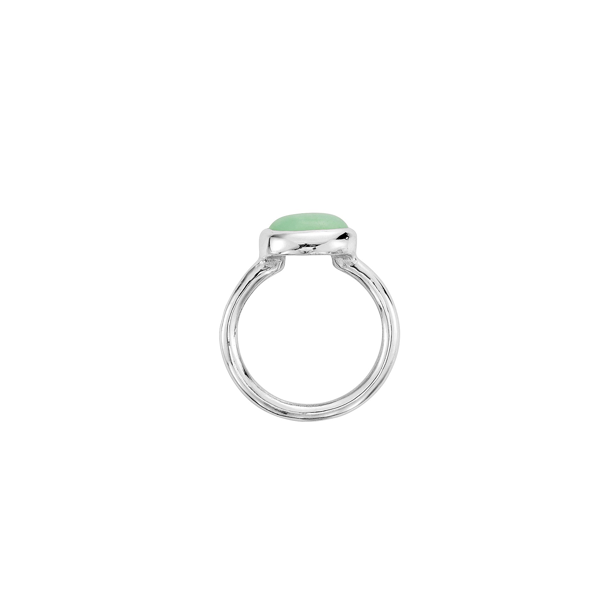 Silver Chrysoprase Baby Treasure Ring