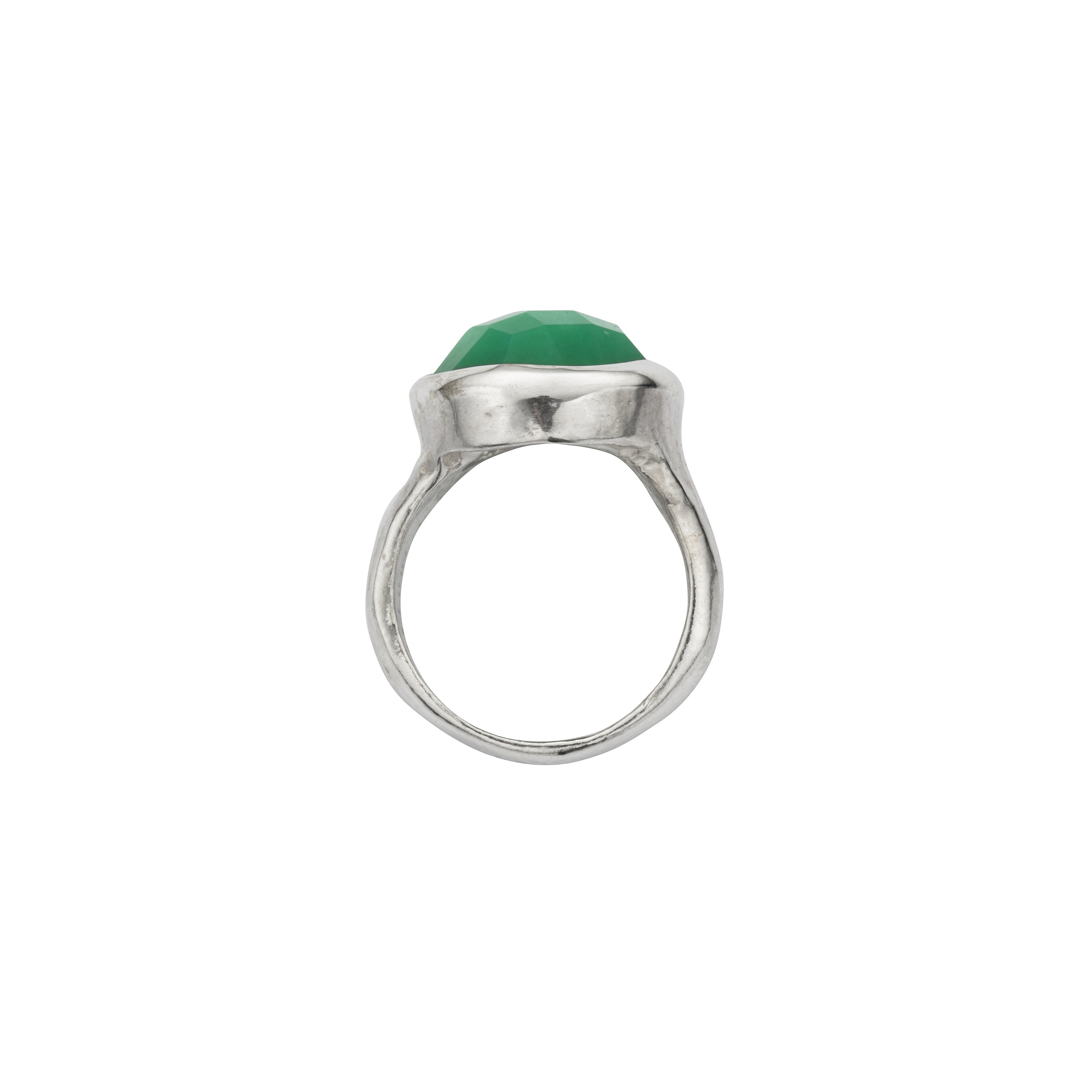 Silver Chrysoprase Mood Ring