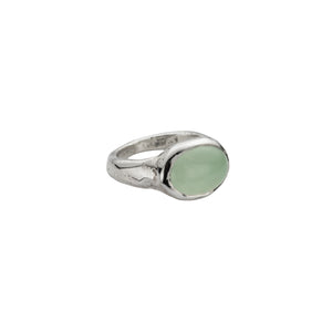 Silver Chrysoprase Treasure Ring
