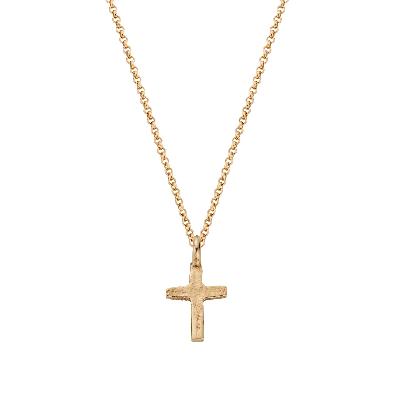 Gold Pavé Set Diamond Medium Cross Necklace