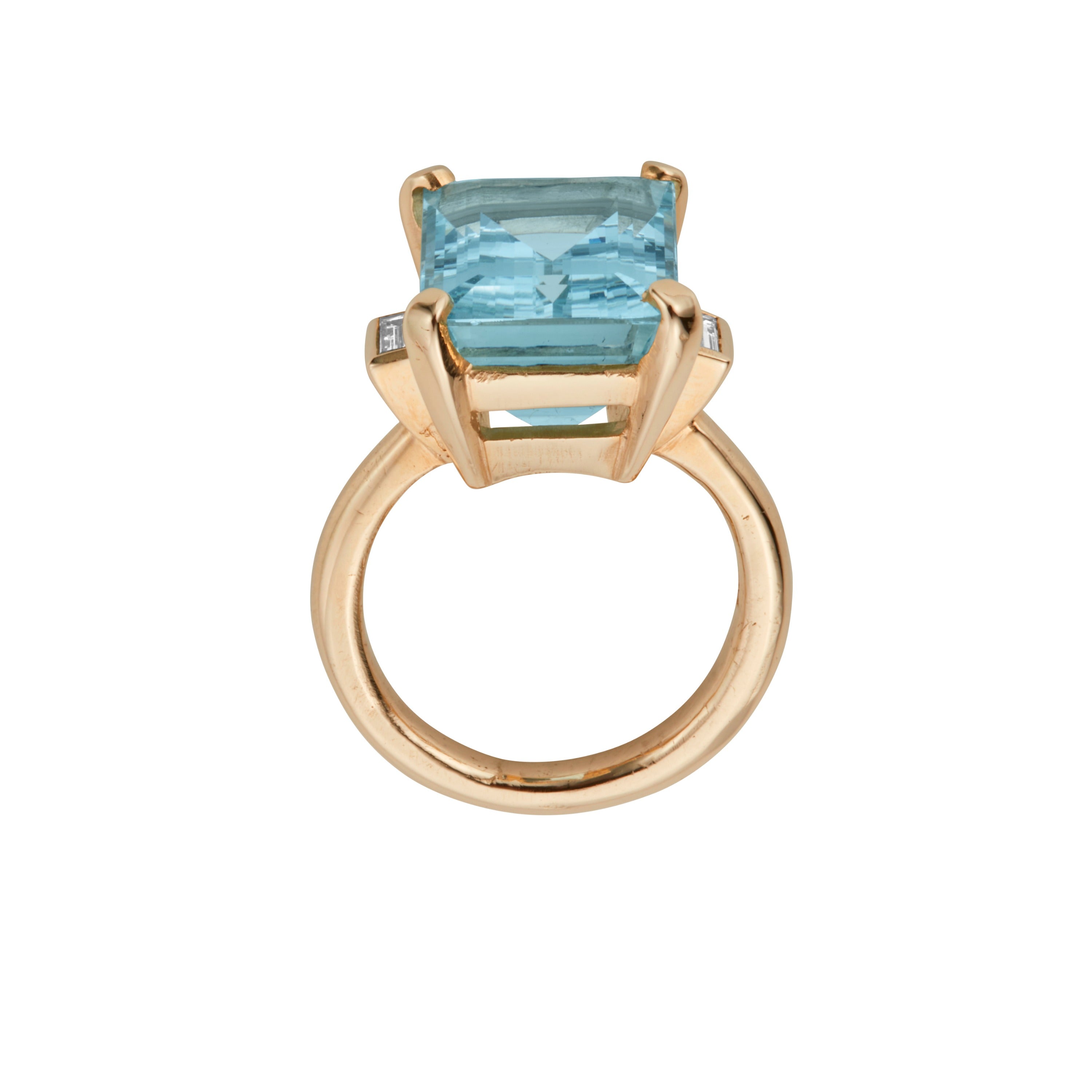 KAIRI Gold Aquamarine Ring