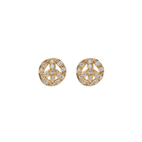 Gold Diamond Little Peace Ear Charm Set