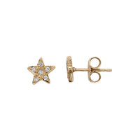 Gold Diamond Little Star Ear Charm Set