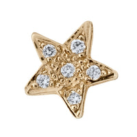 Gold Diamond Little Star Ear Charm Set