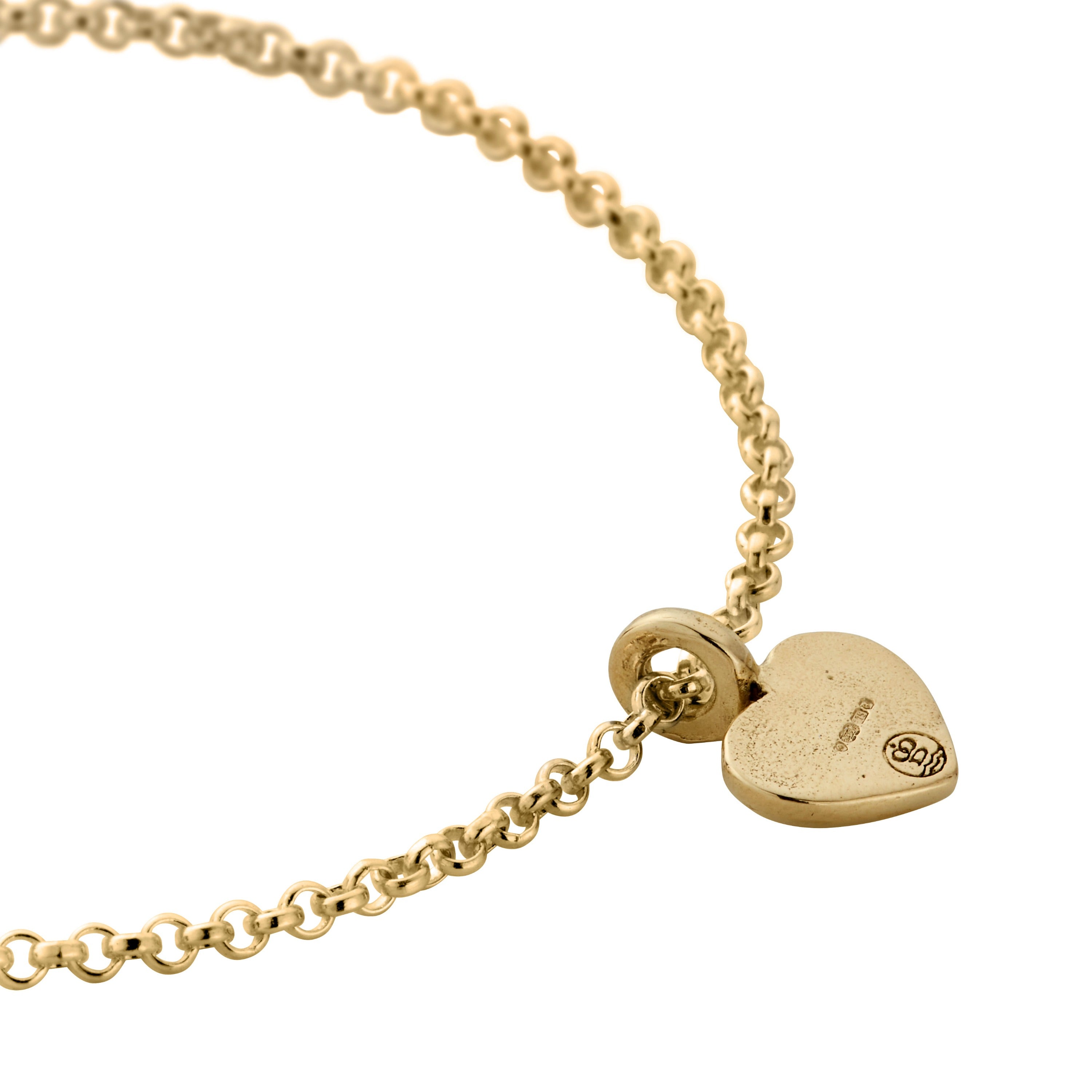 Gold Think of Me Heart Chain Bracelets