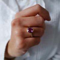 ESTHER Gold Pink Sapphire Ring