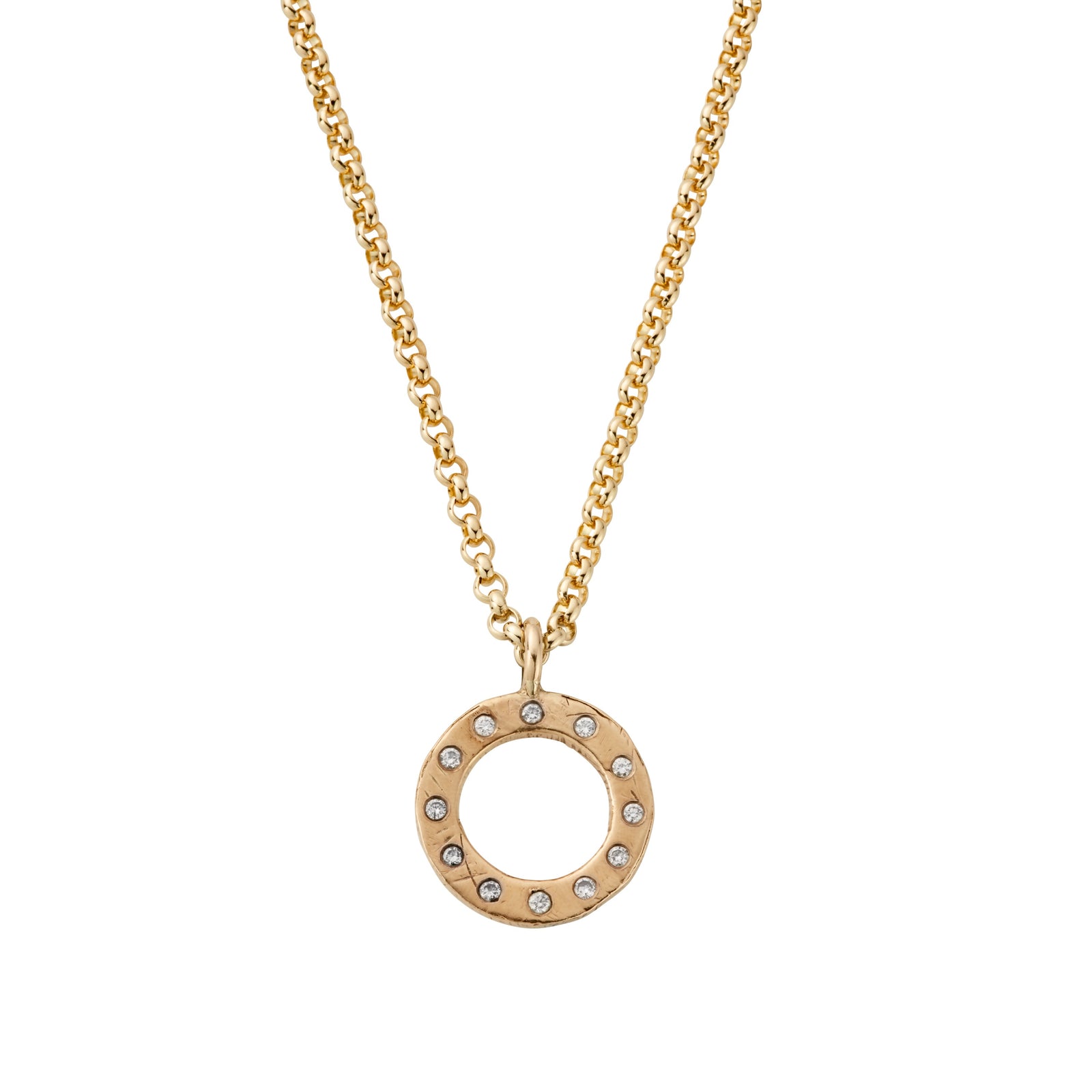 Gold 12 Diamond Maxi Forever Necklace