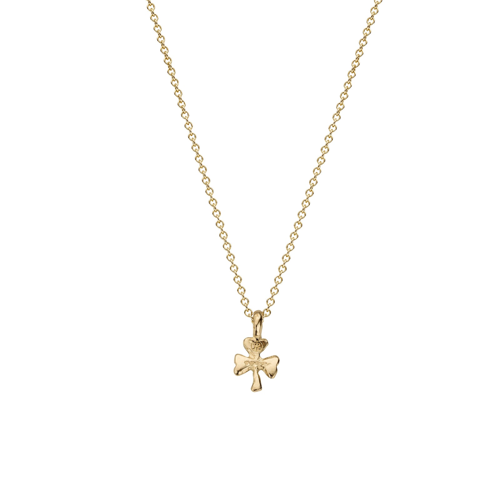 Children's Gold Baby Shamrock Necklace