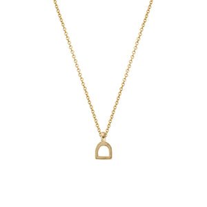 Gold Baby Stirrup Necklace