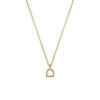 Gold Baby Stirrup Necklace