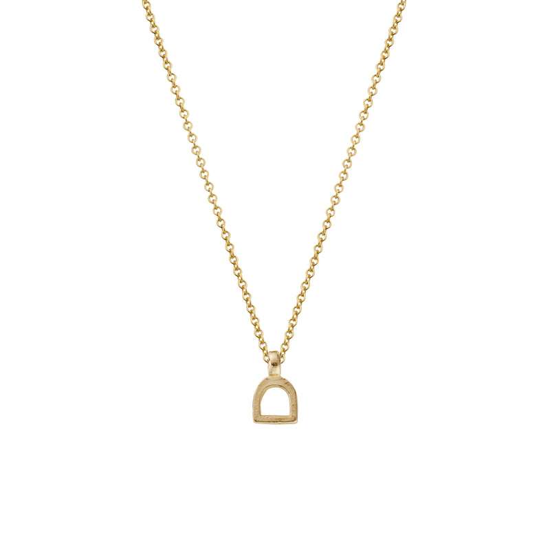 Gold Baby Stirrup Necklace