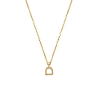Gold Baby Stirrup Necklace