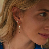 Gold Diamond Little Star Ear Charm Set