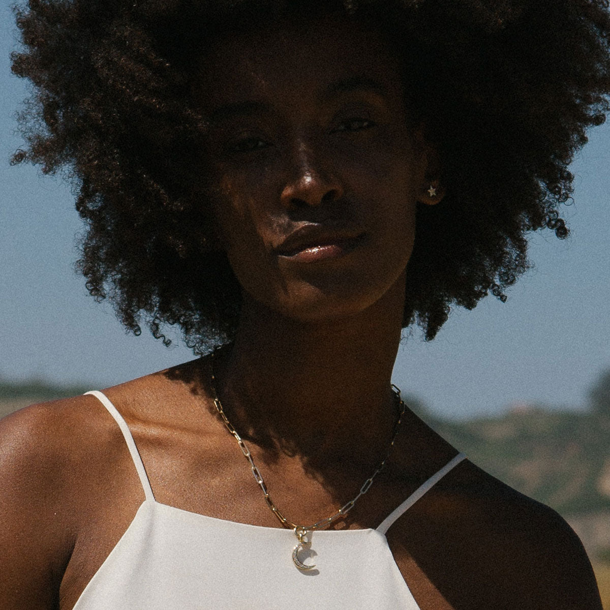 Gold Diamond Little Star Ear Charm Set