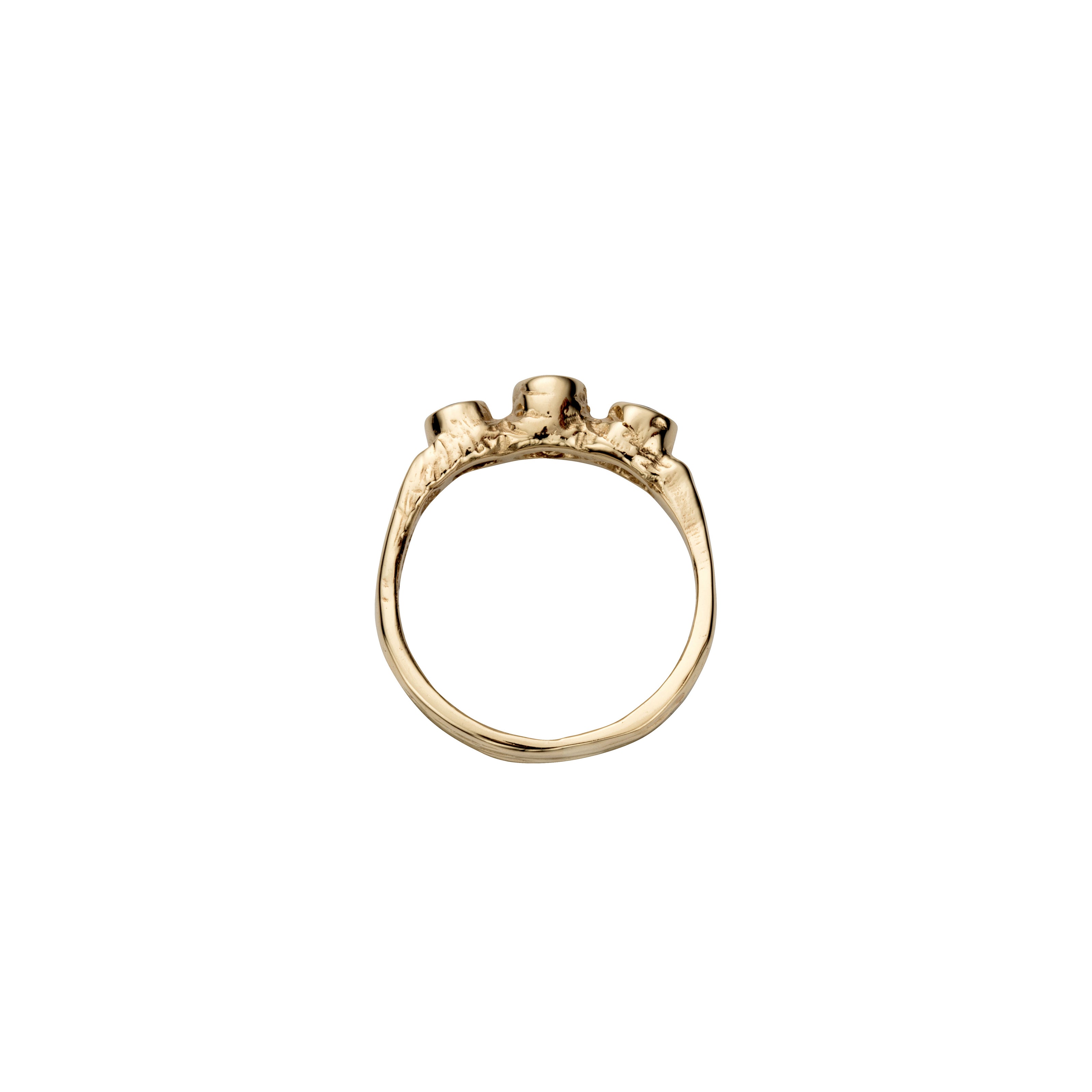 Gold Diamond Trinity Ring