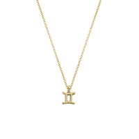 Gold Gemini Mini Horoscope Necklace