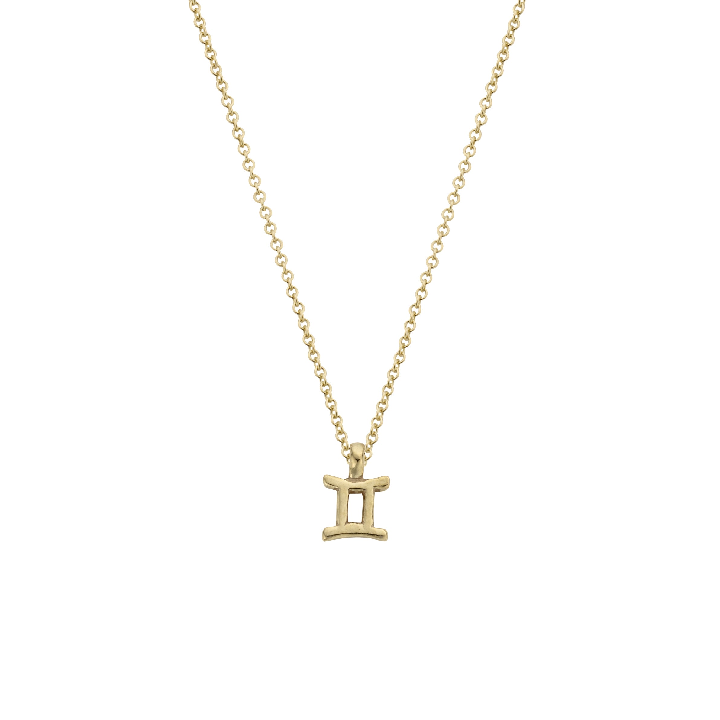 Gold Gemini Mini Horoscope Necklace