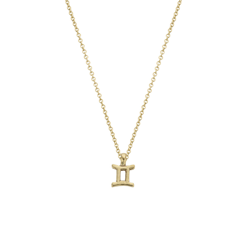 Gold Gemini Mini Horoscope Necklace