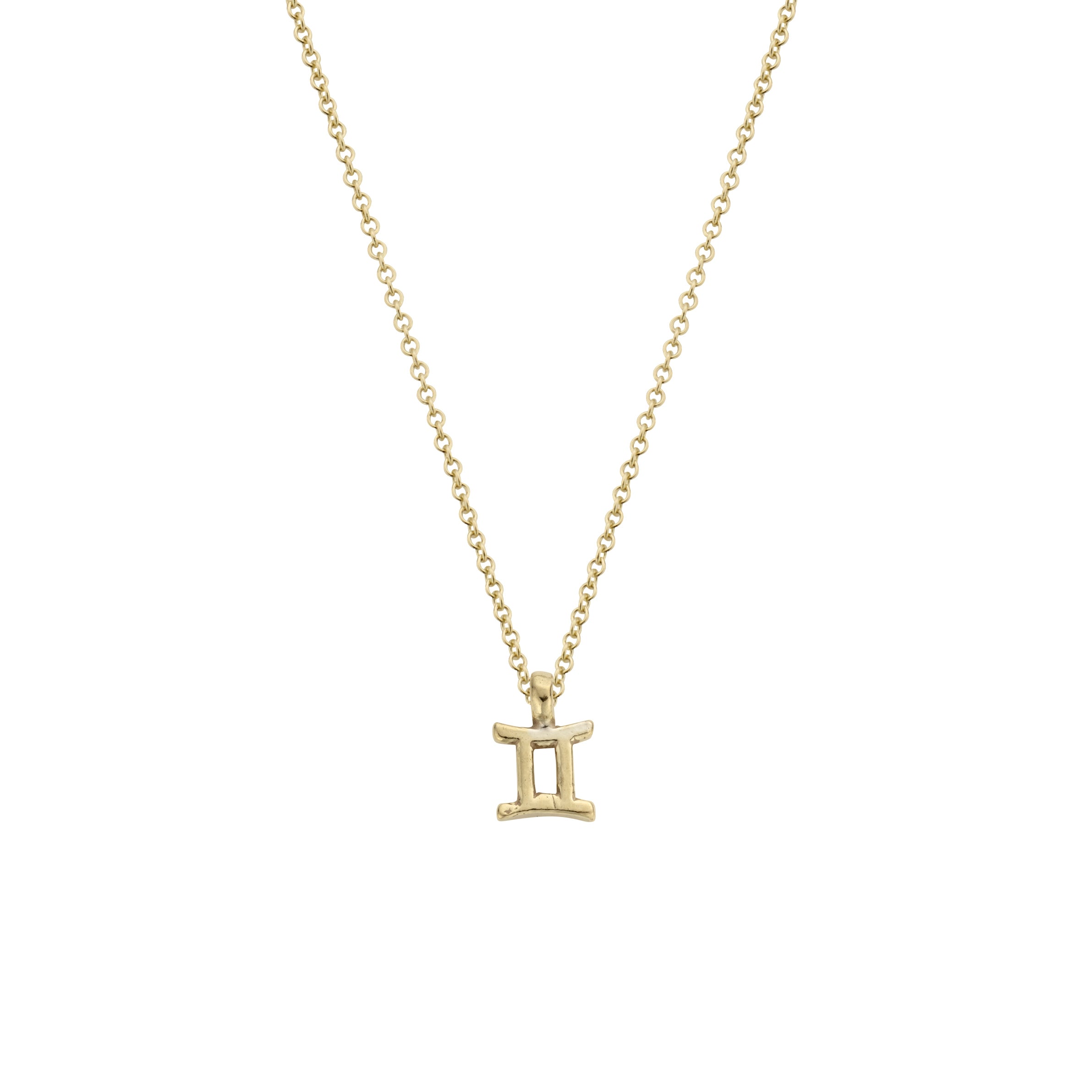 Gold Gemini Mini Horoscope Necklace