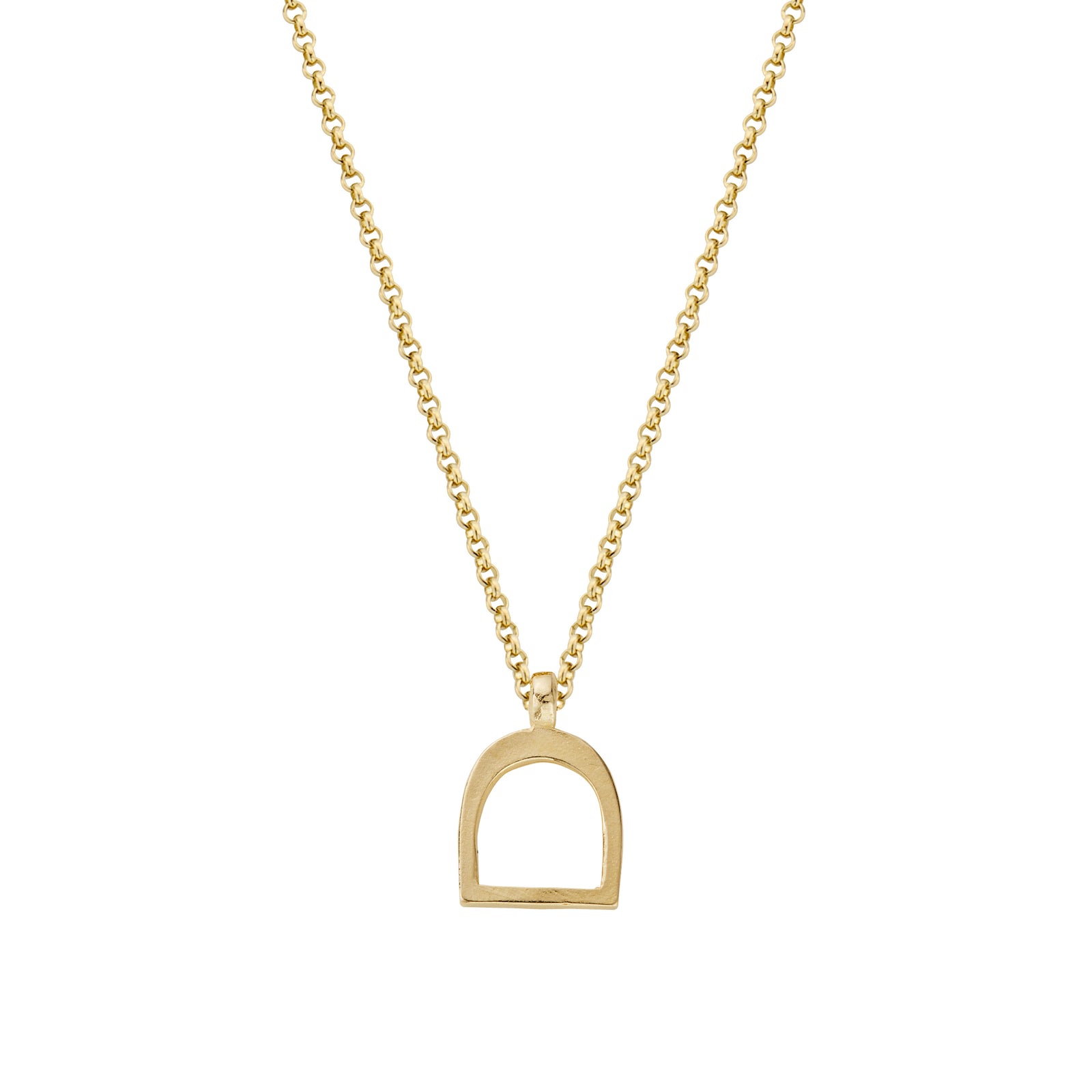 Gold Medium Stirrup Necklace