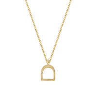 Gold Medium Stirrup Necklace