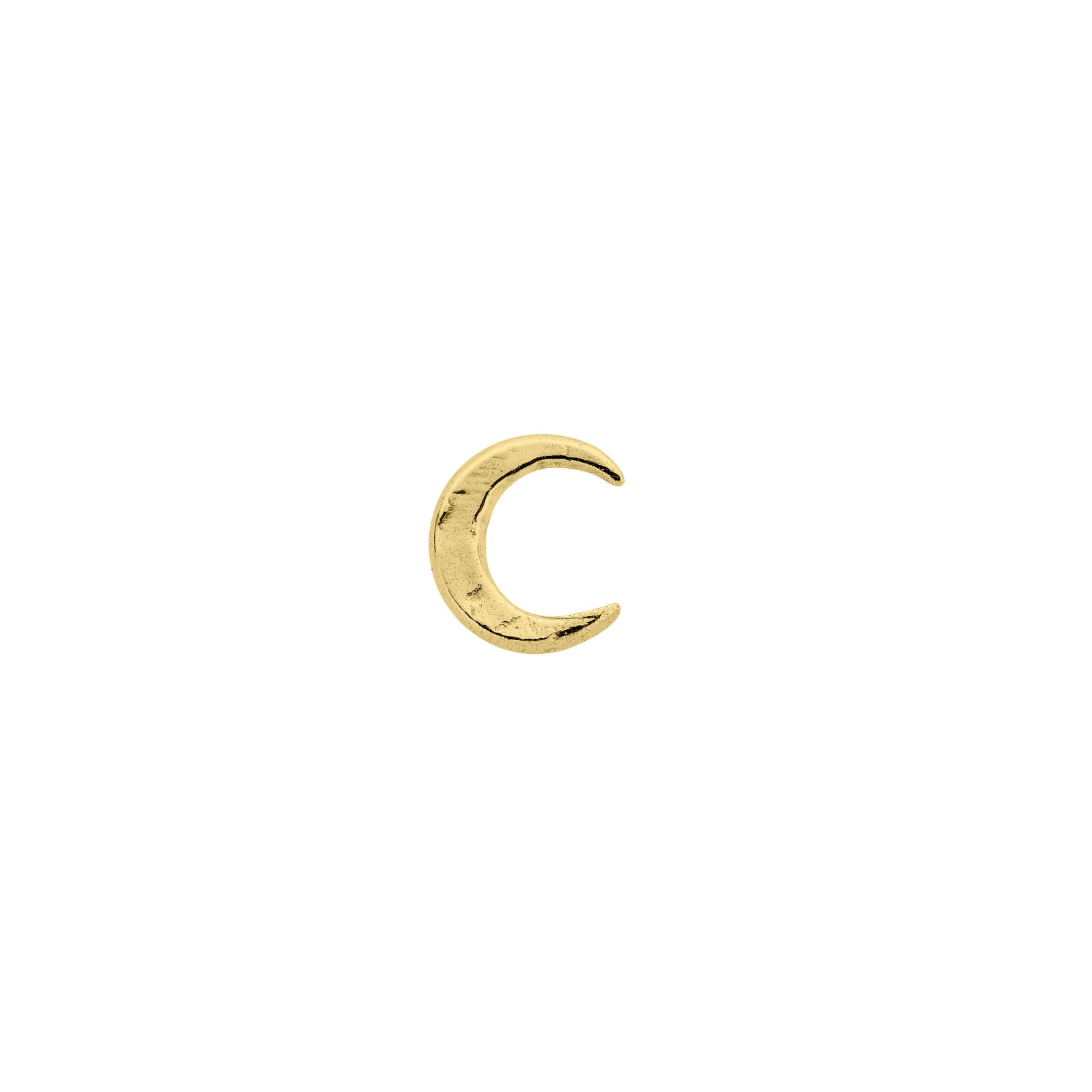 Gold Tiny Moon Single Ear Charm
