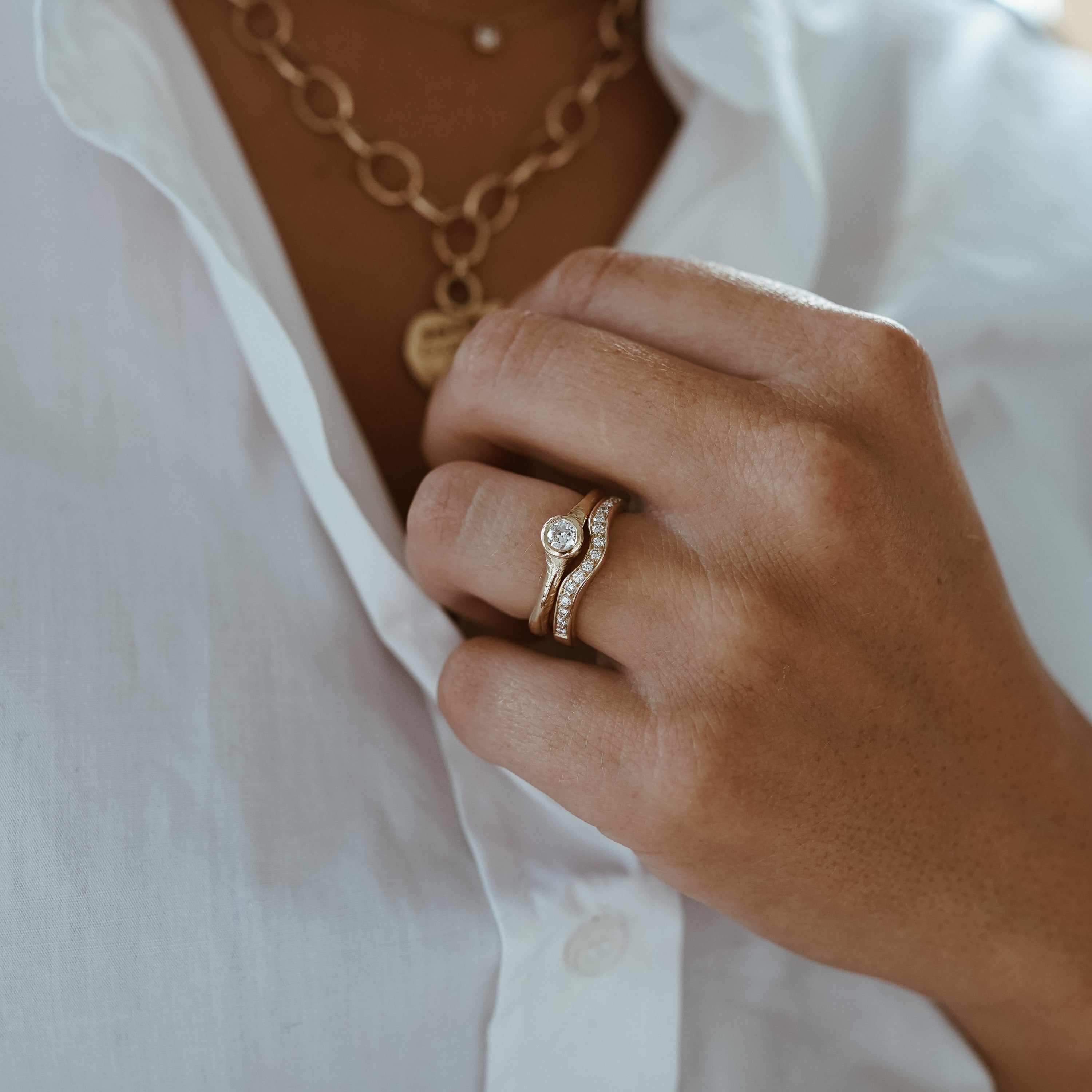 ITRI Gold Diamond Ring