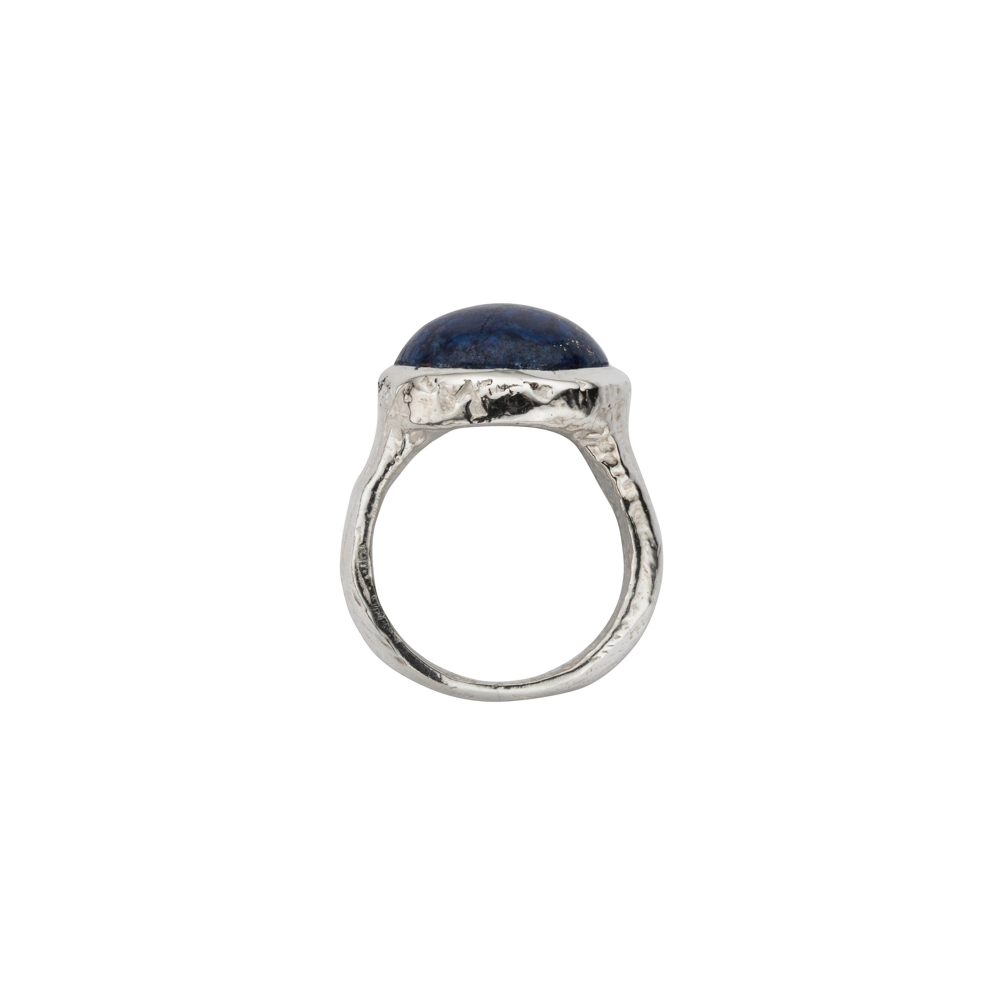 Silver Lapis Mood Ring