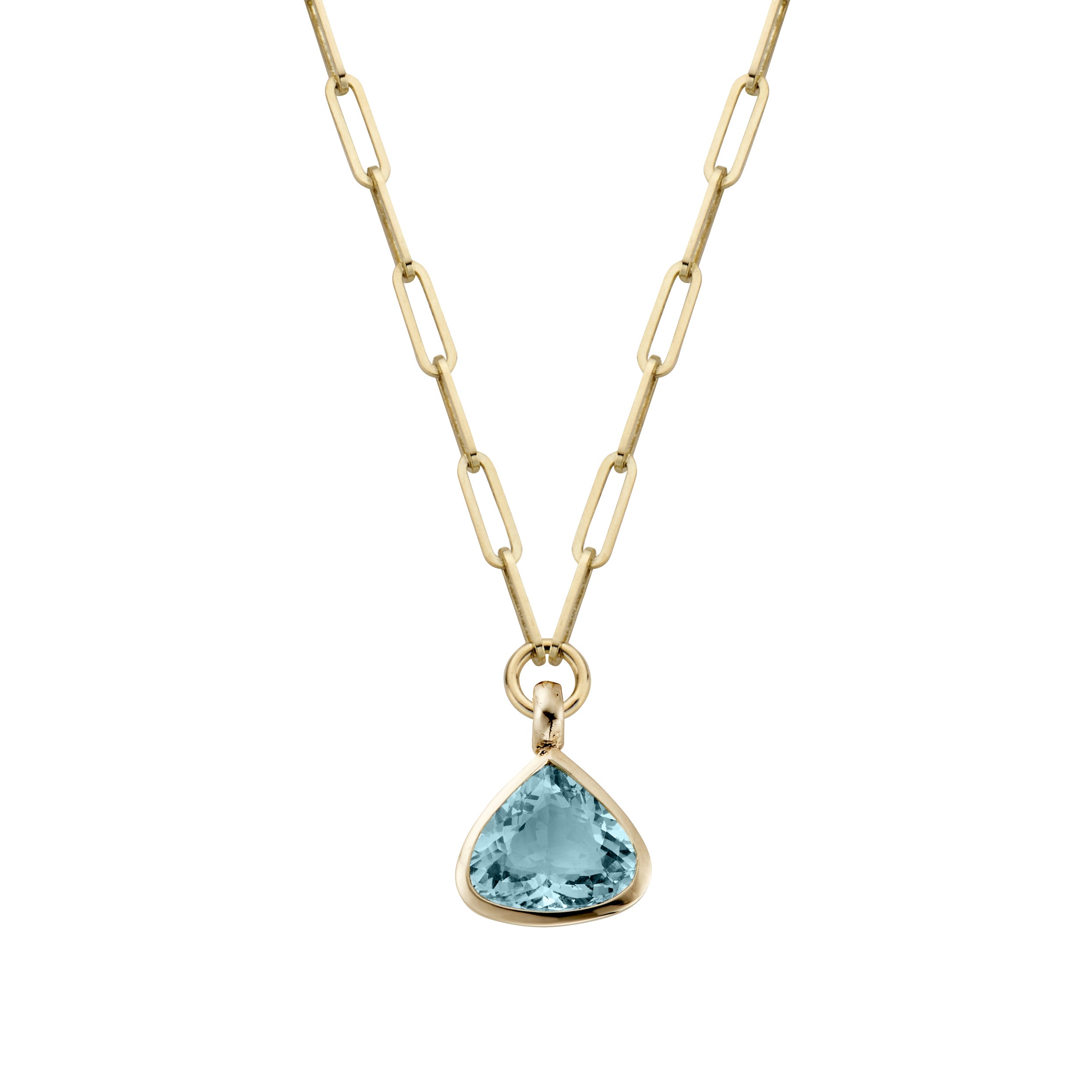 MARELLA Gold Aquamarine Trace Chain Necklace