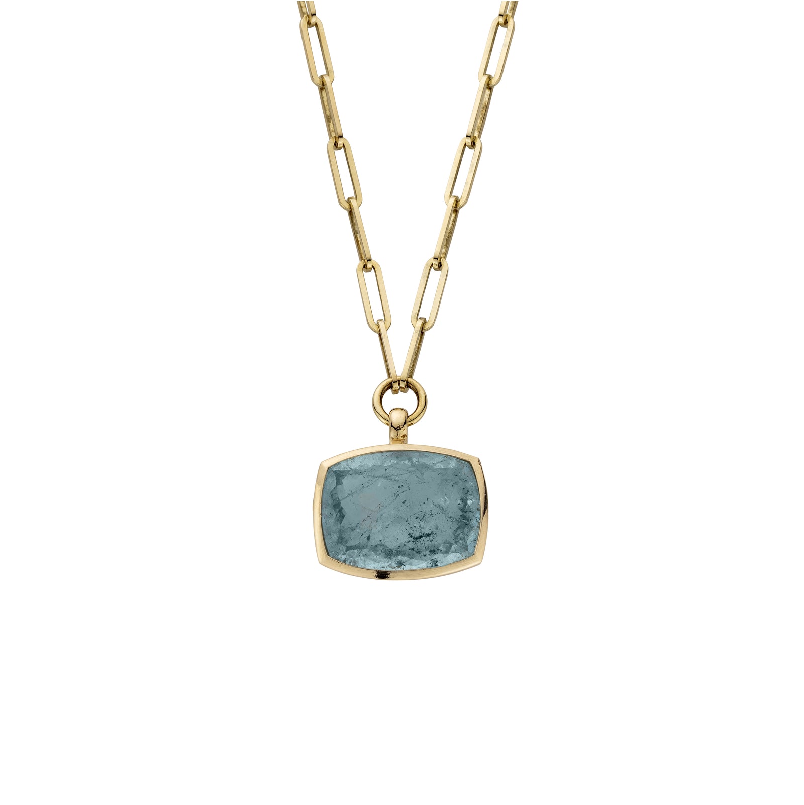 MARVALI Gold Aquamarine Necklace - BROKEN