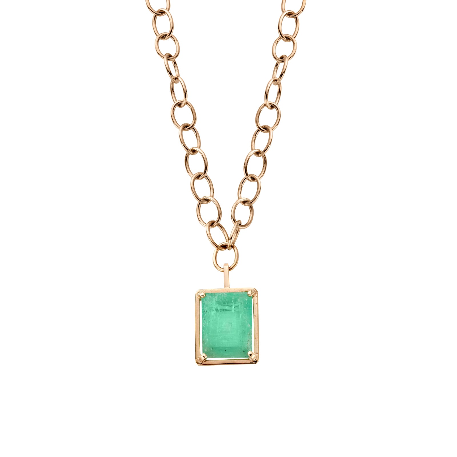 MAUNA LOA Gold Emerald Necklace
