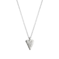 Silver Medium Heart Necklace With Handwriting