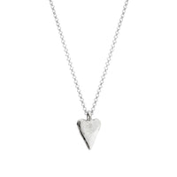 Silver Medium Heart Necklace With Handwriting