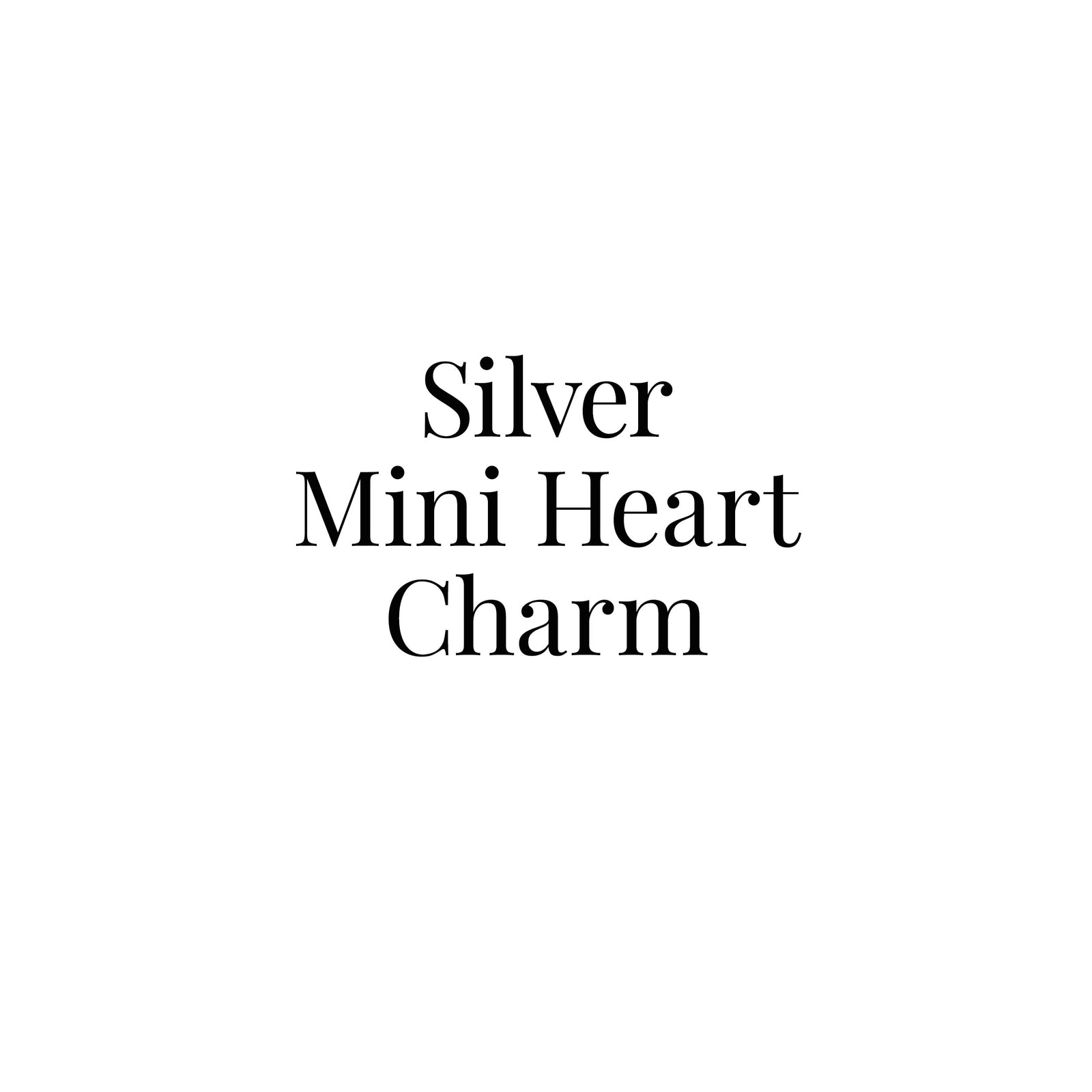 Silver Mini Heart Charm
