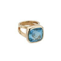 MIRIAM Gold Aquamarine Ring