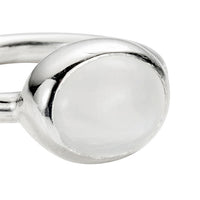 Silver Moonstone Baby Treasure Ring