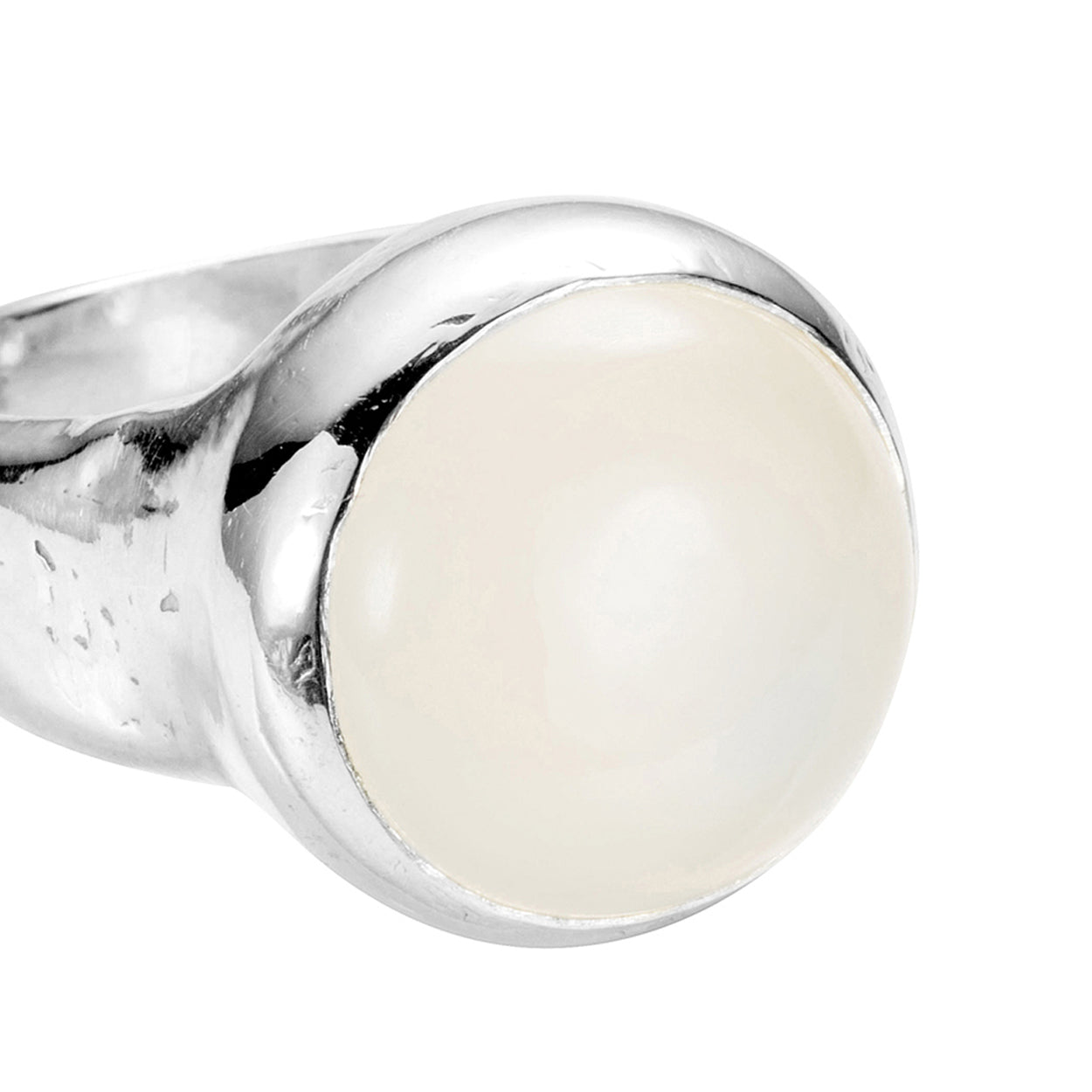 Silver Moonstone Mood Ring