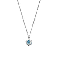 NILAK White Gold Aquamarine & Diamond Necklace