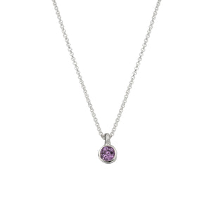 Silver Amethyst Original Baby Treasure Necklace