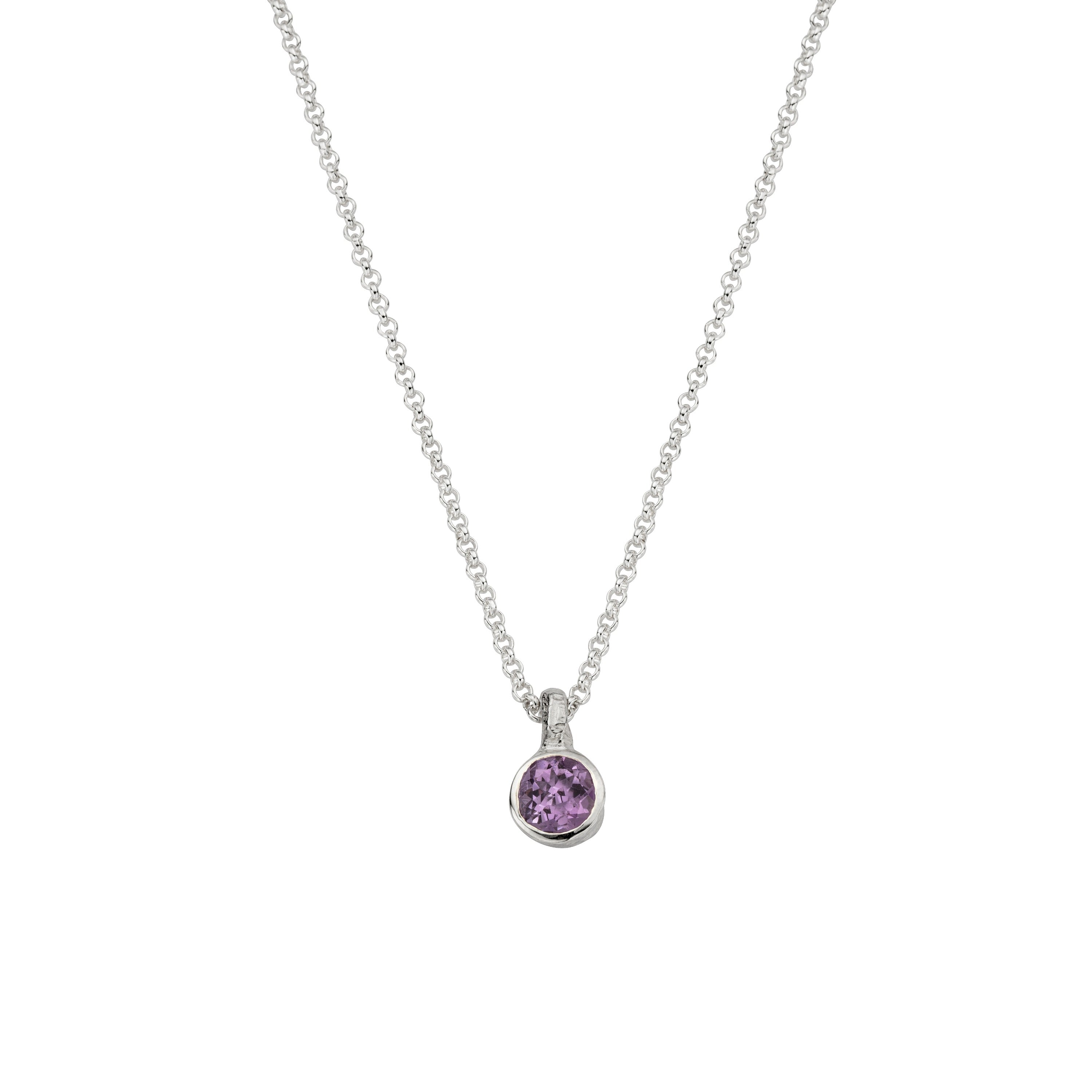 Silver Amethyst Original Baby Treasure Necklace