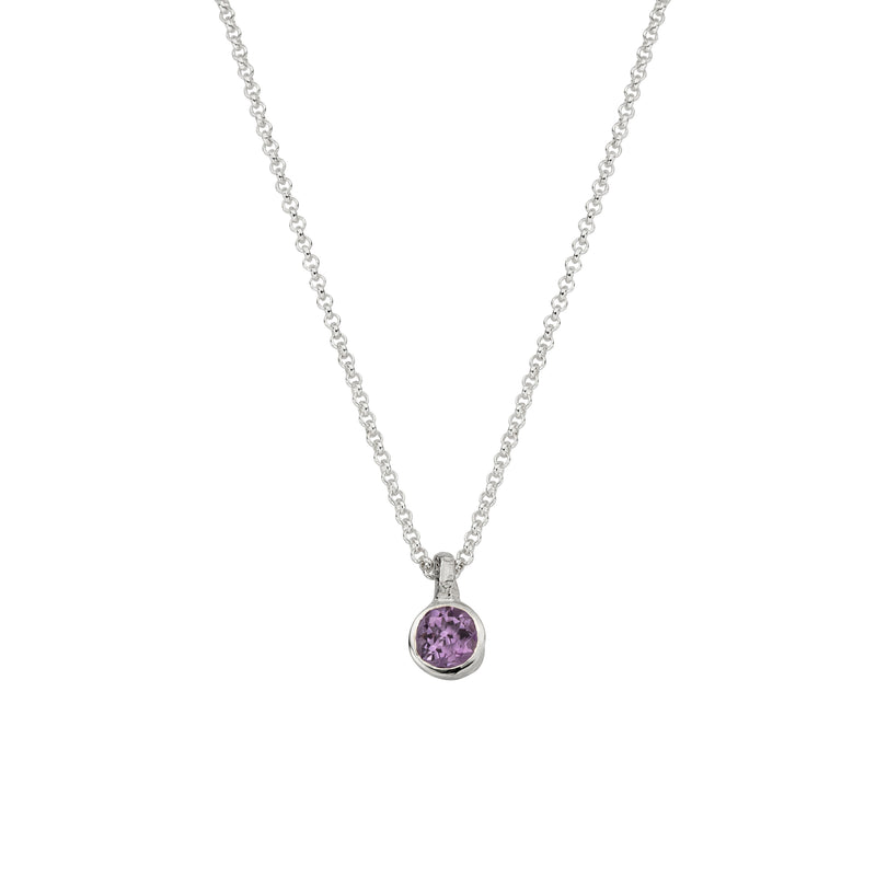 Silver Amethyst Original Baby Treasure Necklace