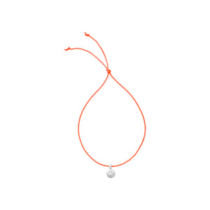 Children's Silver Smiley Face Cord Bracelet