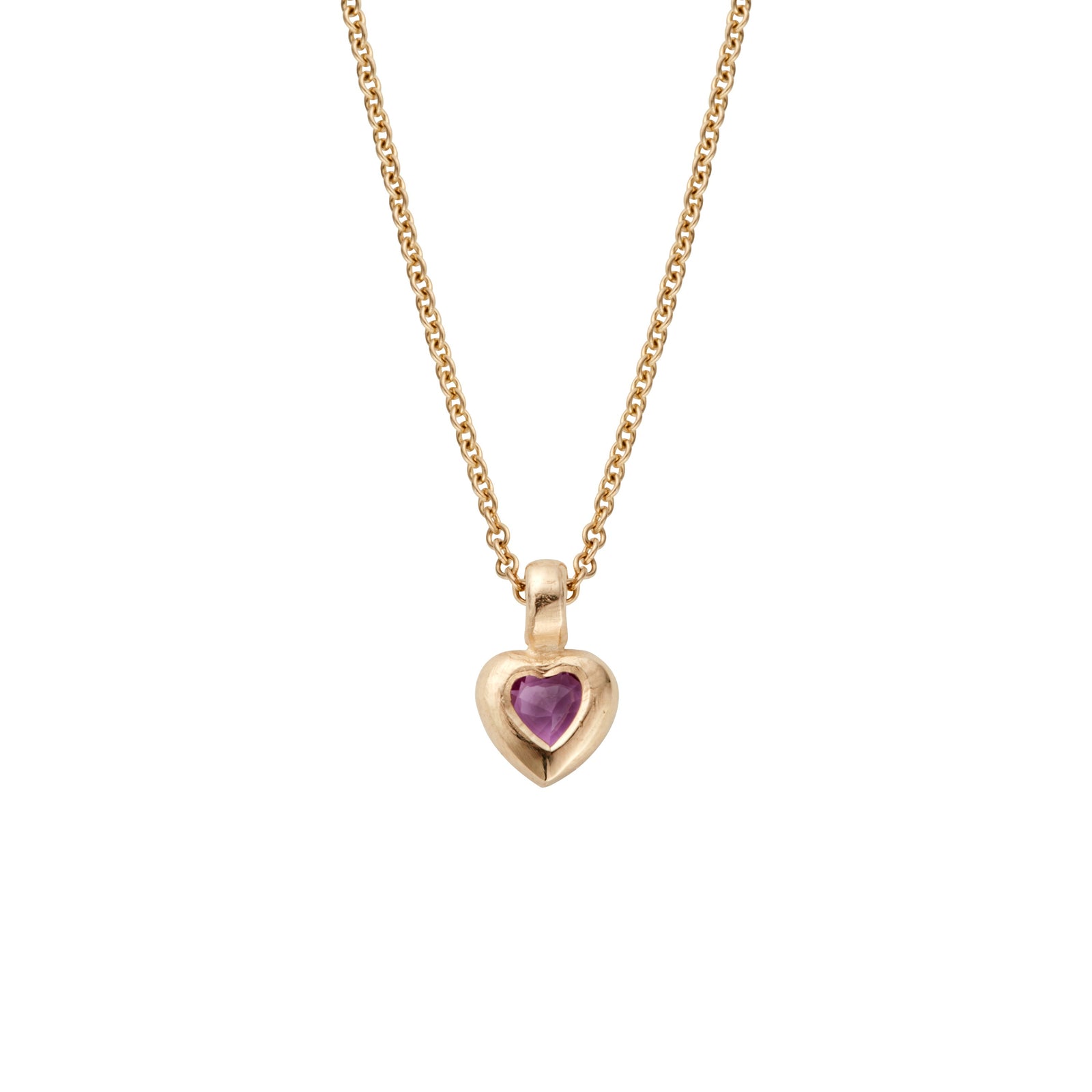 PETIT AMOUR Gold Pink Sapphire Necklace