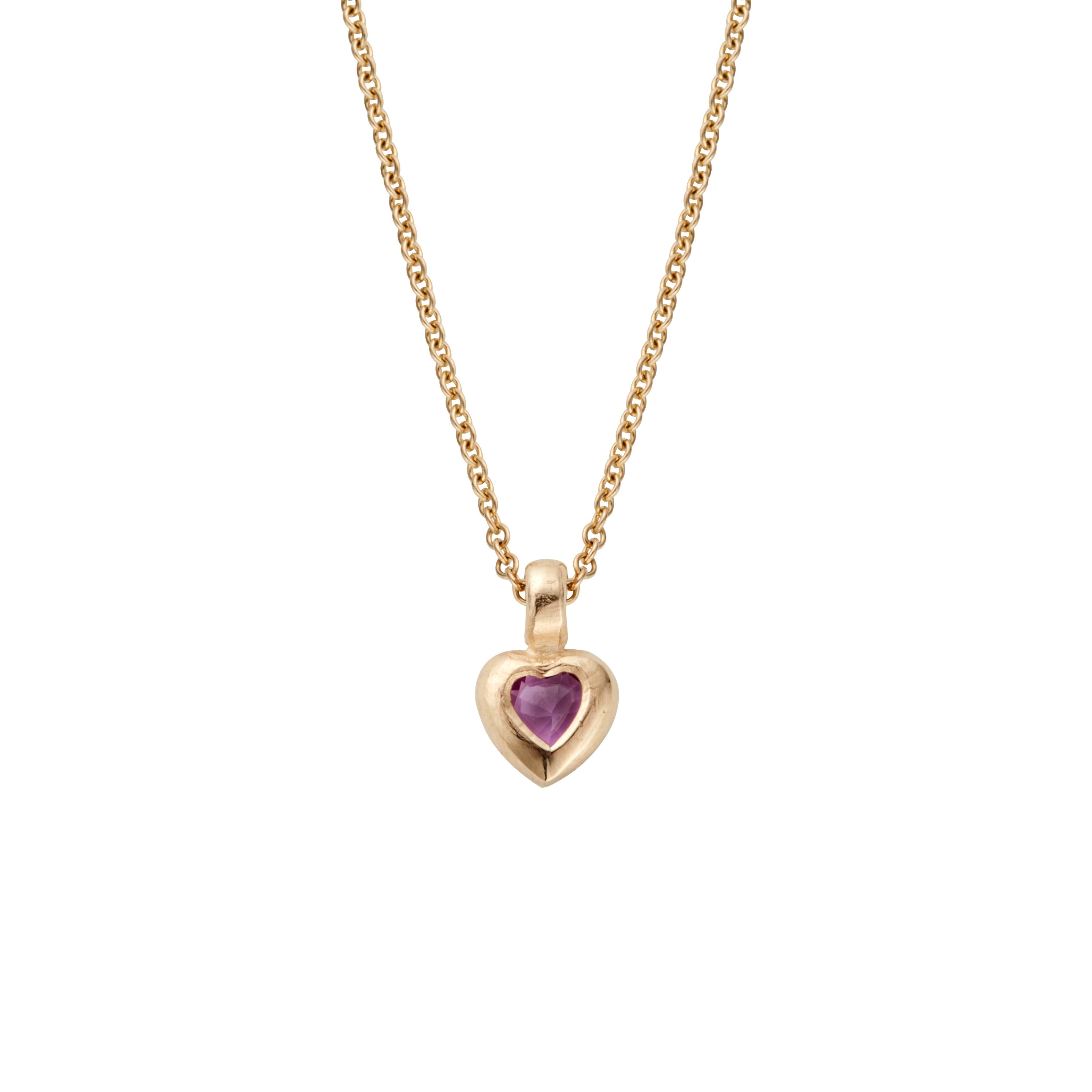 PETIT AMOUR Gold Pink Sapphire Necklace