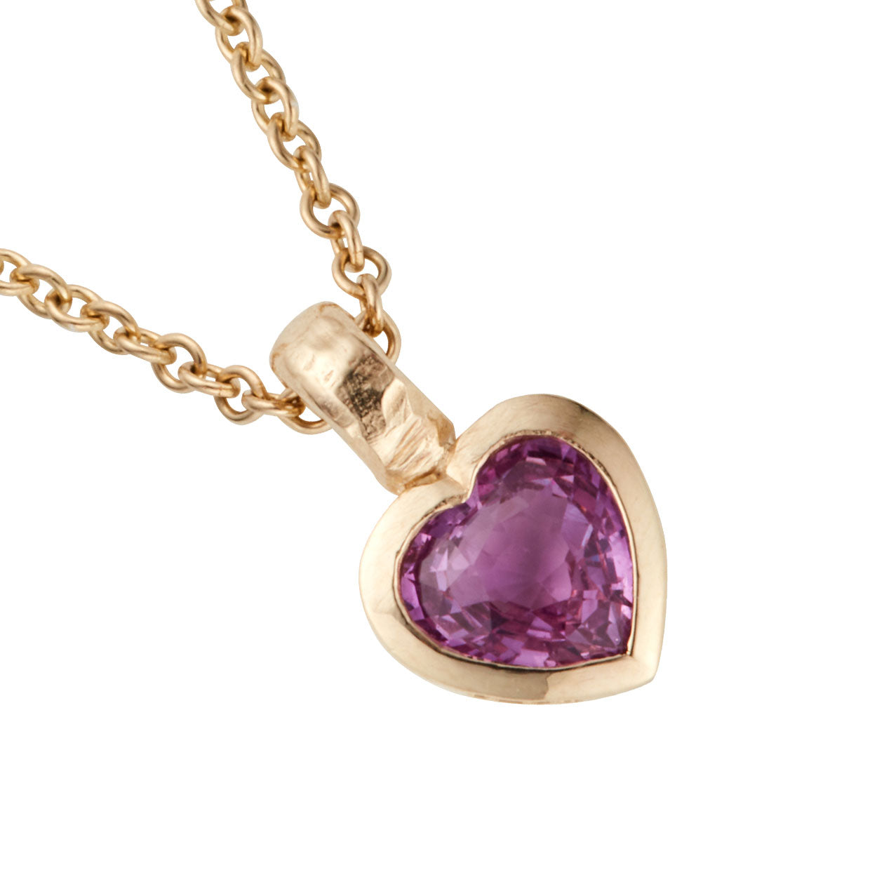 PETIT AMOUR Gold Pink Sapphire Necklace